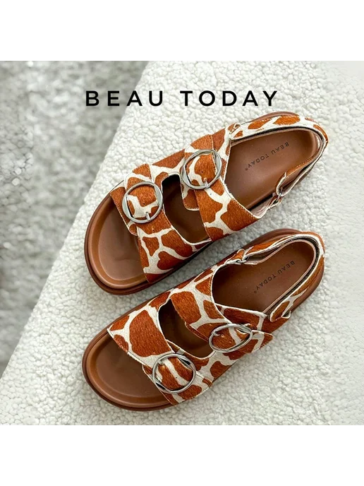 BeauToday Босоножки женские на, коричневый, фото 2