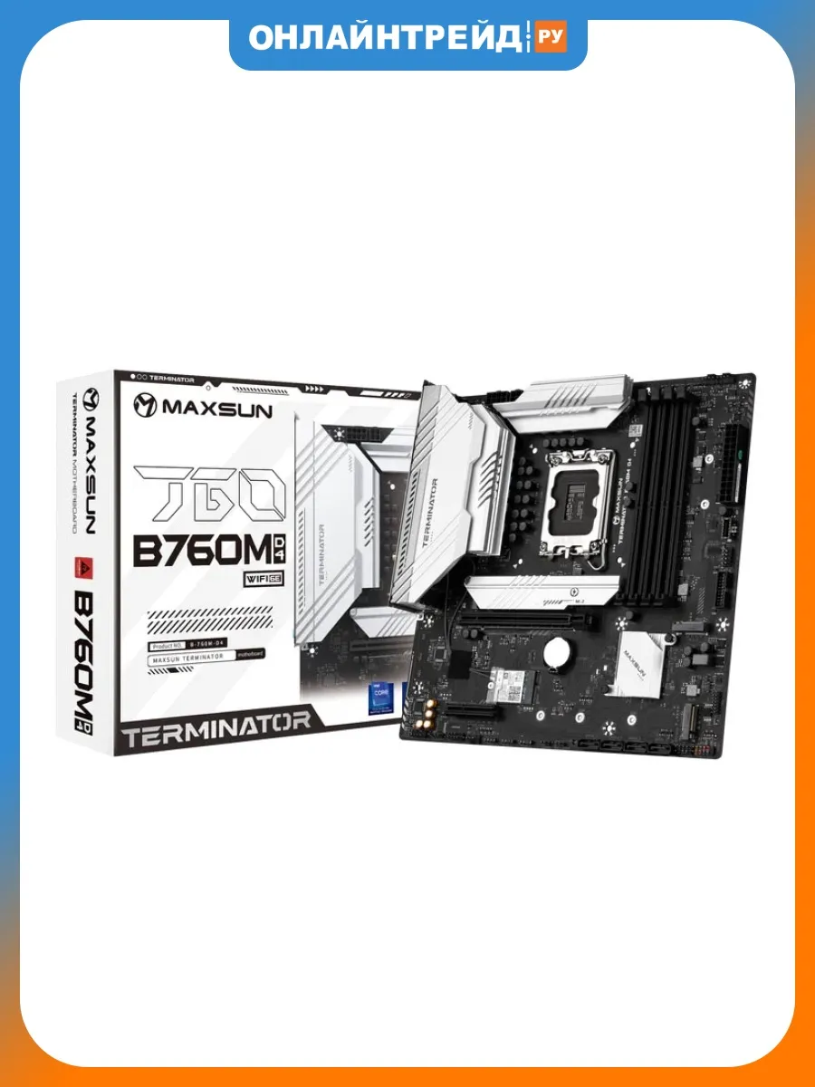 Maxsun Материнская плата TERMINATOR B760M D4 WIFI6E V2 (LGA1700, MA…