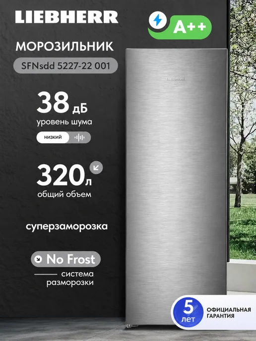 Liebherr Морозильник SFNsdd, серый