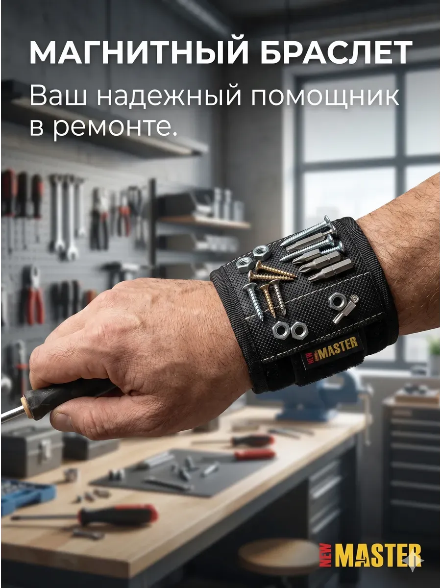 Магнитный браслет для инструментов NEW MASTER строительный