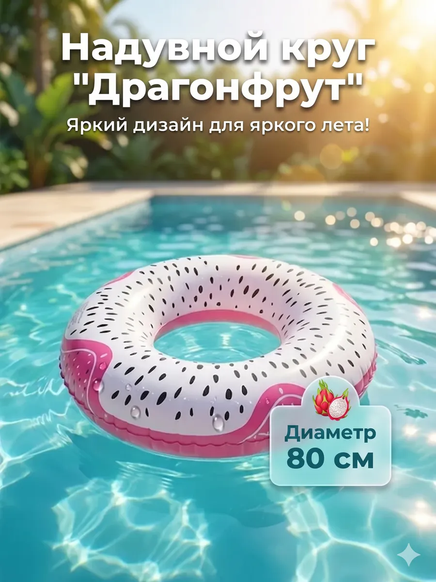 Надувной круг матрса для плавания "Драгон"