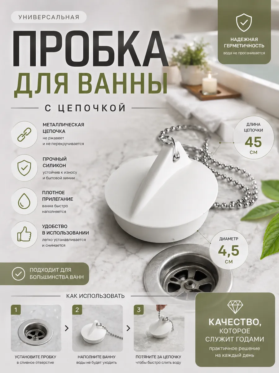 Пробка для ванны