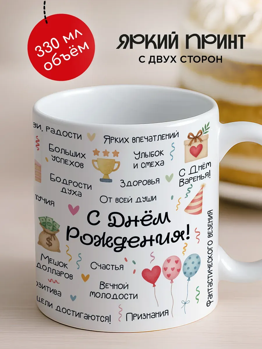 Кружка подарок на день рождения для чая и кофе