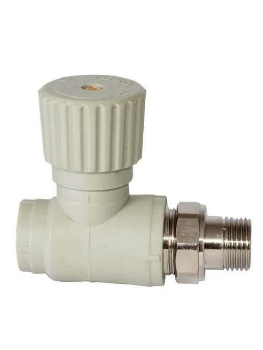 TEBO Вентиль для радиатора TR-TB 20 х 1 2" прямой, белый, 20x1, фото 2