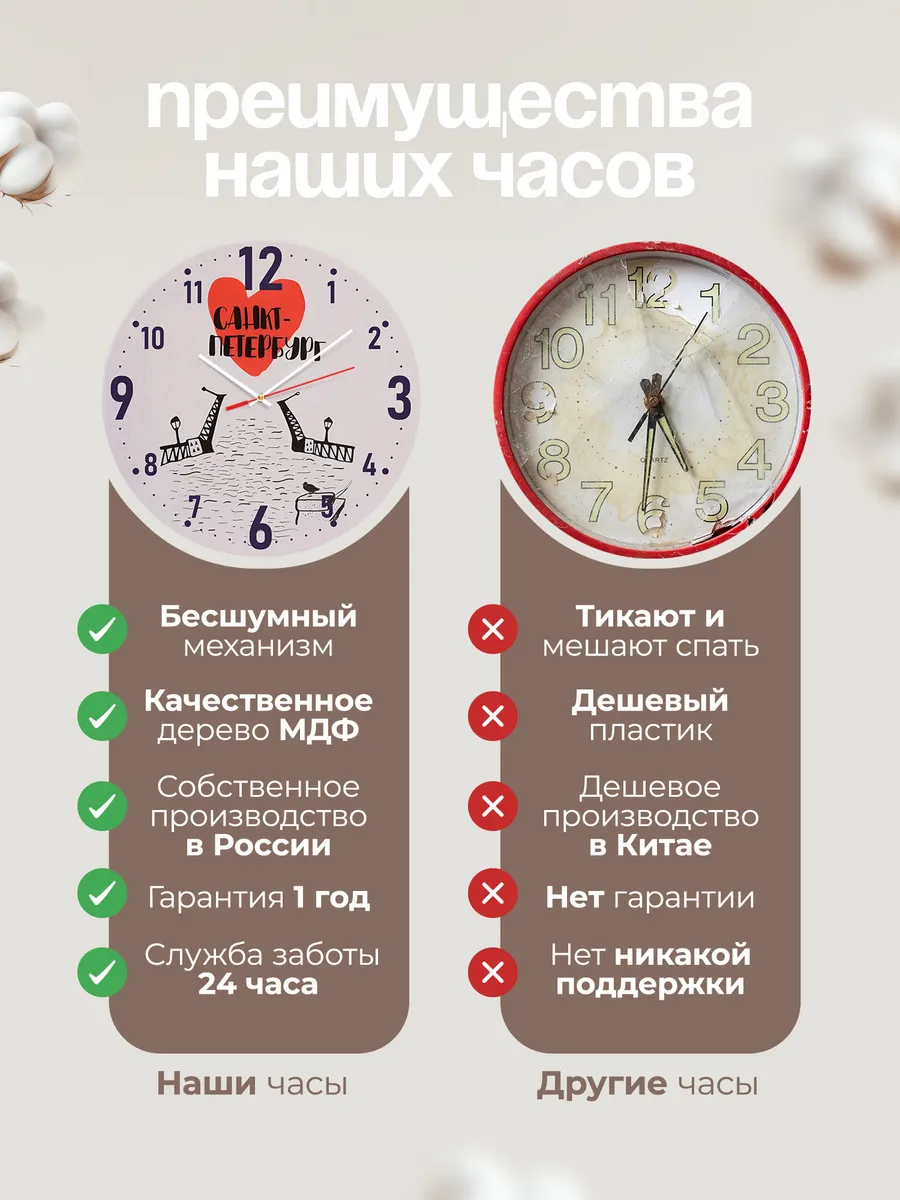 Часы настенные люблю Питер лучший подарок СПБ — фото 10