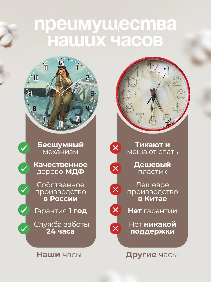 Часы настенные Летчику — фото 10