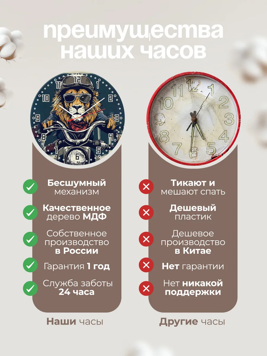 Часы настенные Мото арт — фото 10