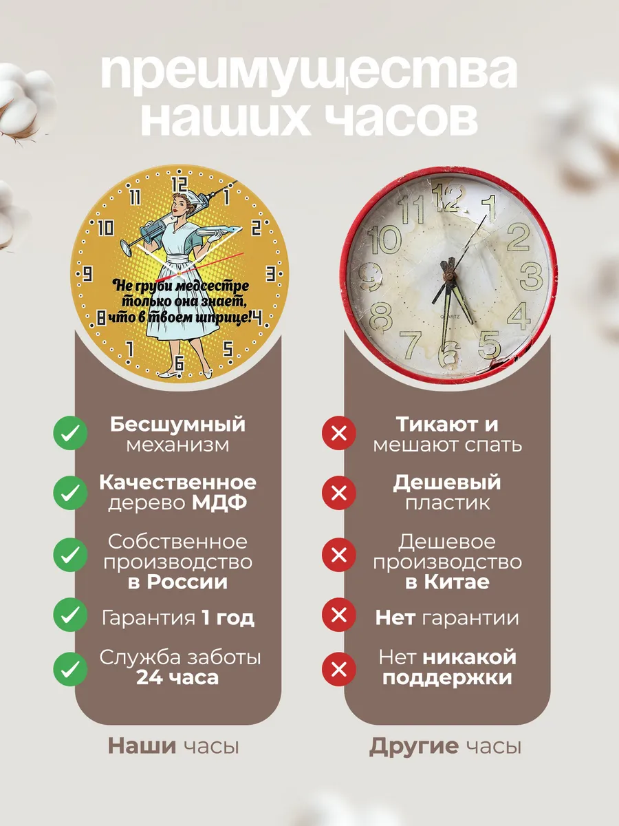 Часы настенные Медсестре — фото 10