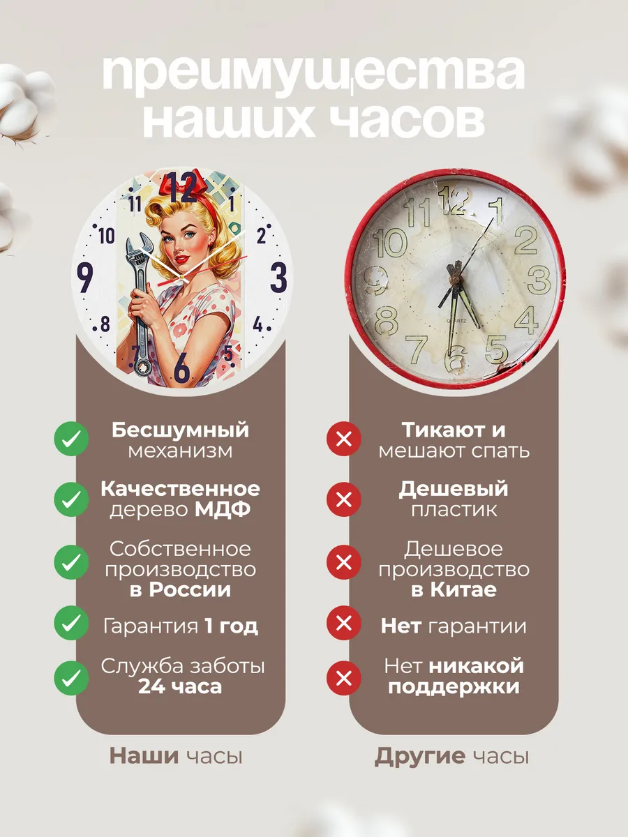 Часы настенные ретро для Автосервиса и гаража — фото 10