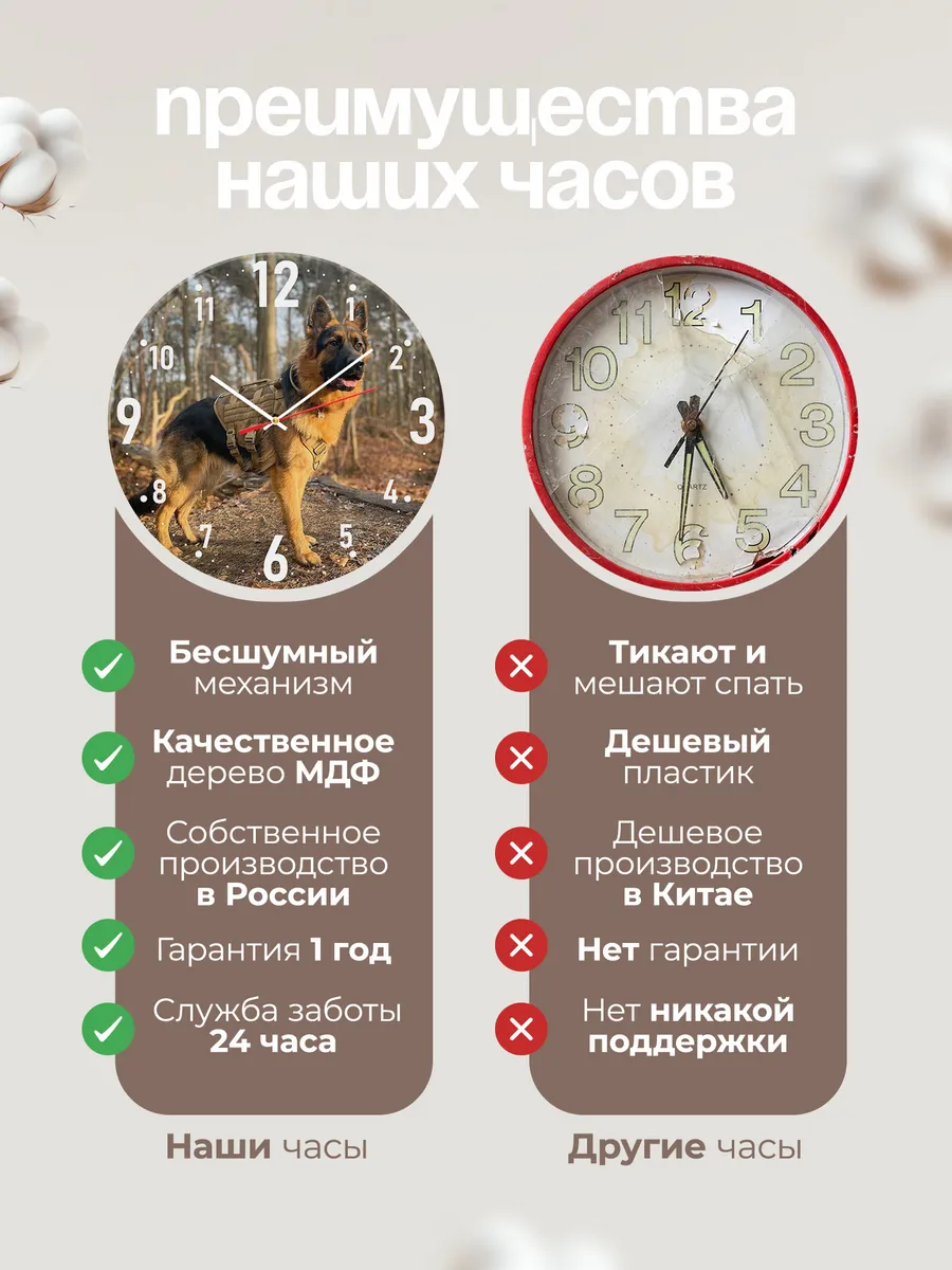 Часы настенные овчарка на службе — фото 10