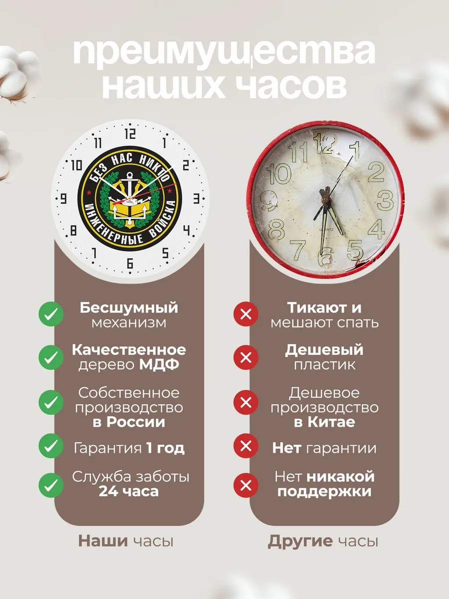 Часы настенные Инженерные войска Без нас никто — фото 10