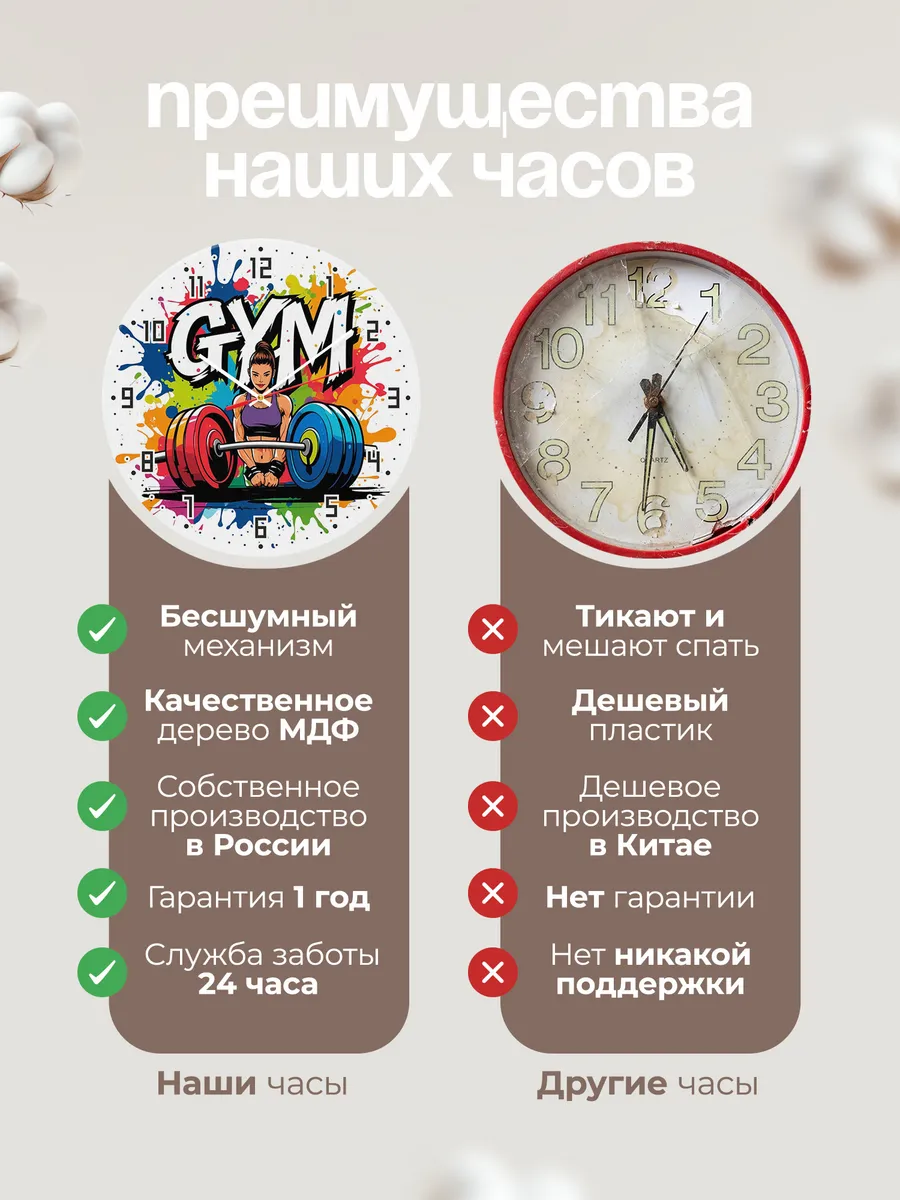 Часы настенные GYM — фото 10