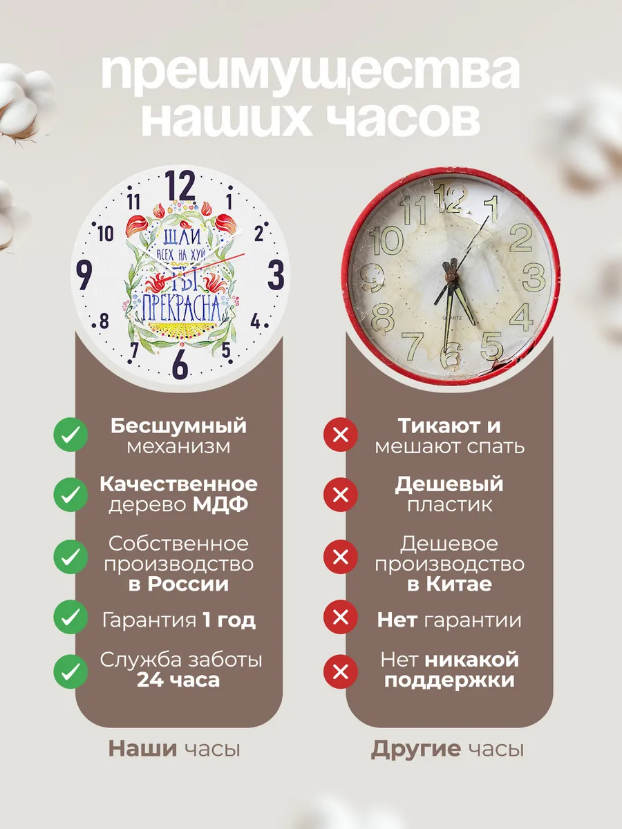 Часы настенные Шли всех ты прекрасна — фото 10