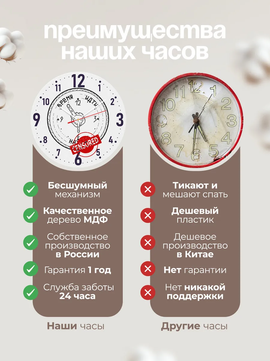 Часы настенные Время идти — фото 10