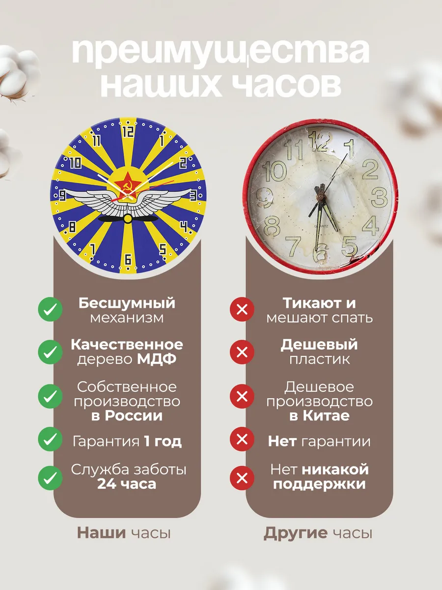 Часы настенные ВВС СССР — фото 10