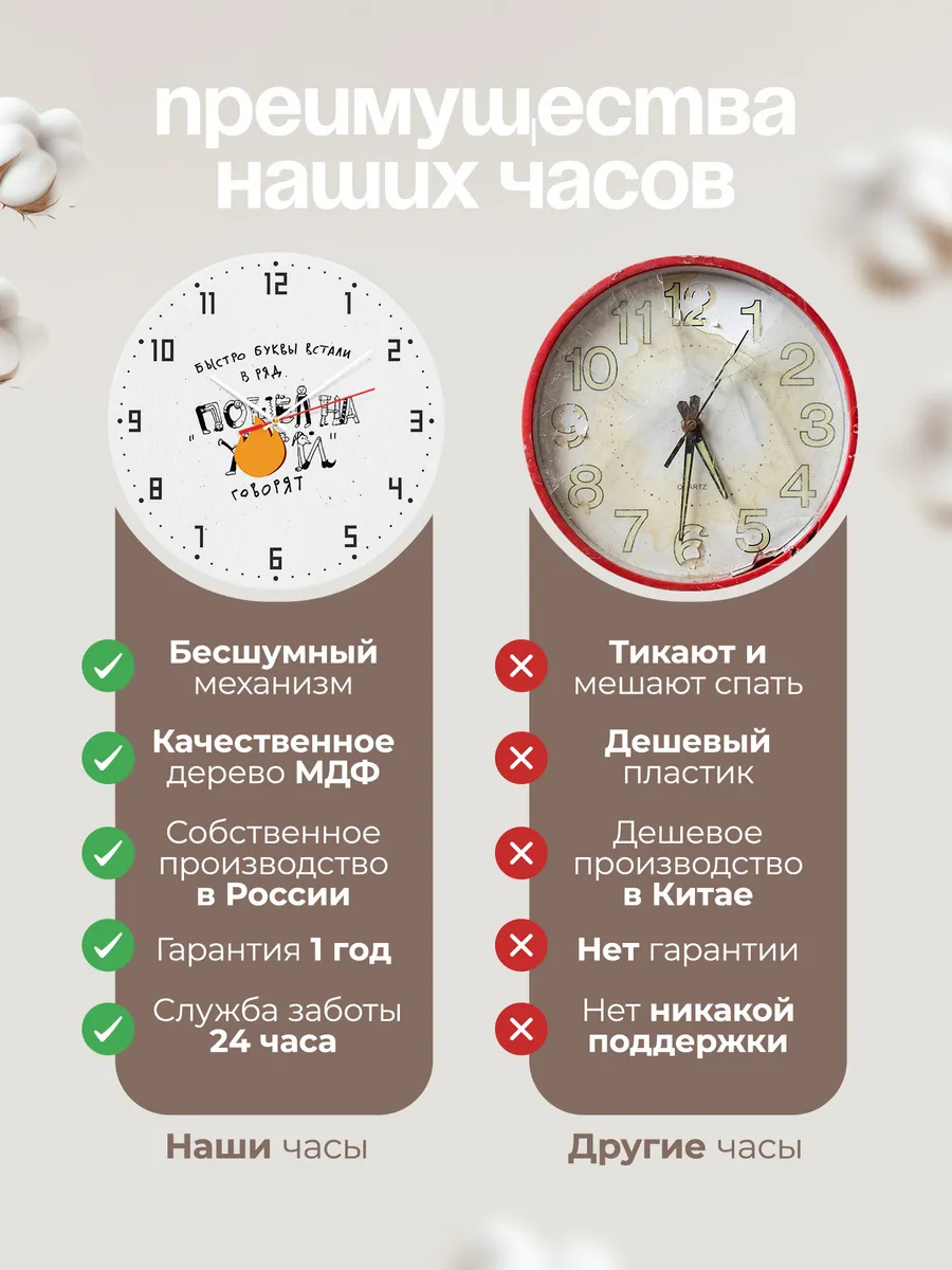 Часы настенные Буквы встали в один ряд — фото 10