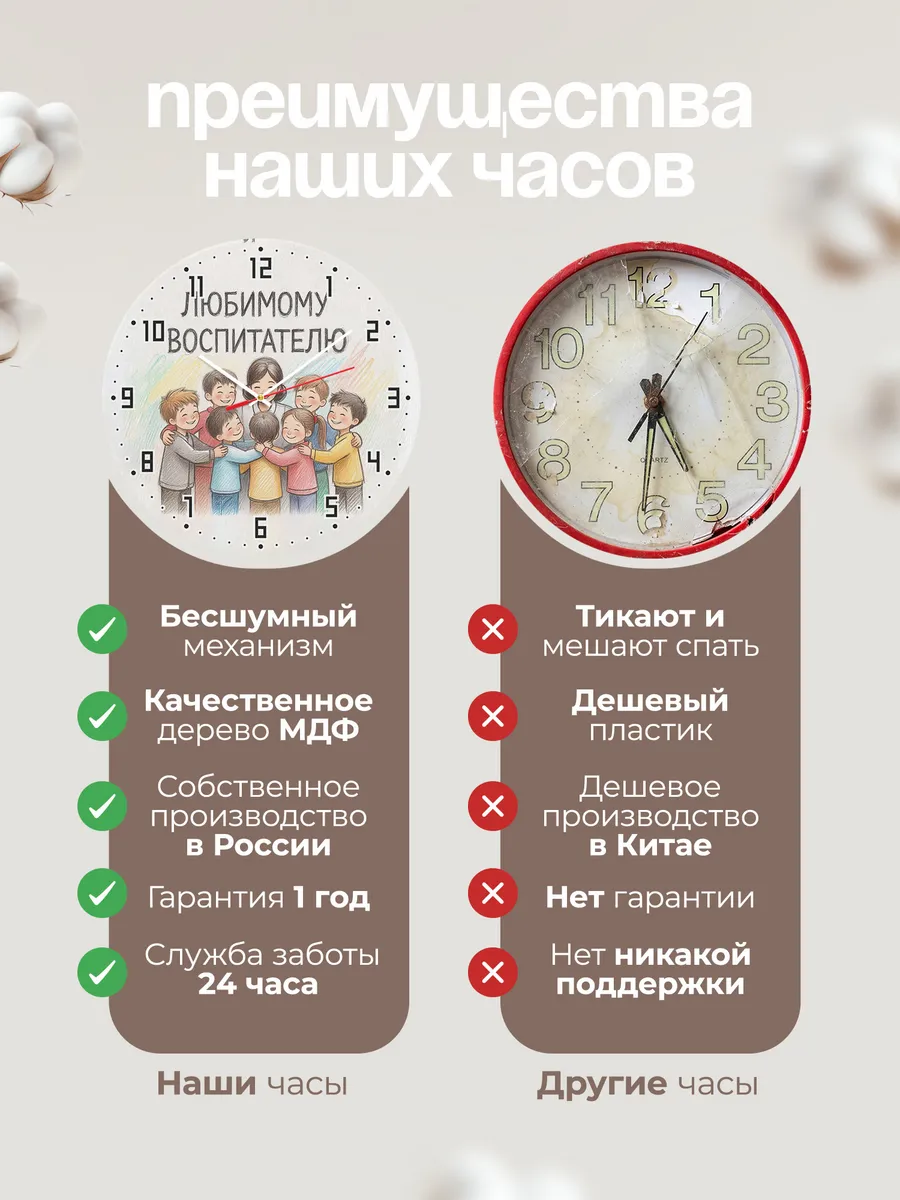 Часы настенные Любимому Воспитателю садика — фото 10