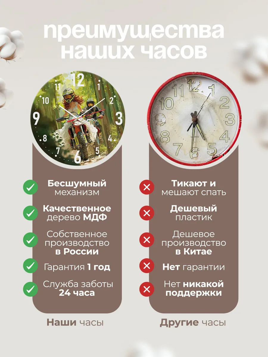 Часы настенные Мото подарок мужу — фото 10