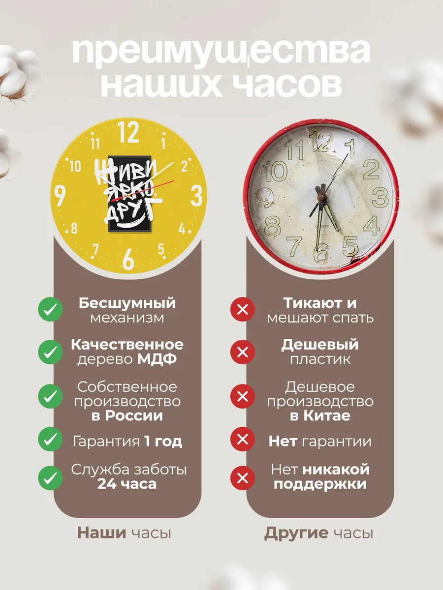 Часы настенные Живи ярко — фото 10