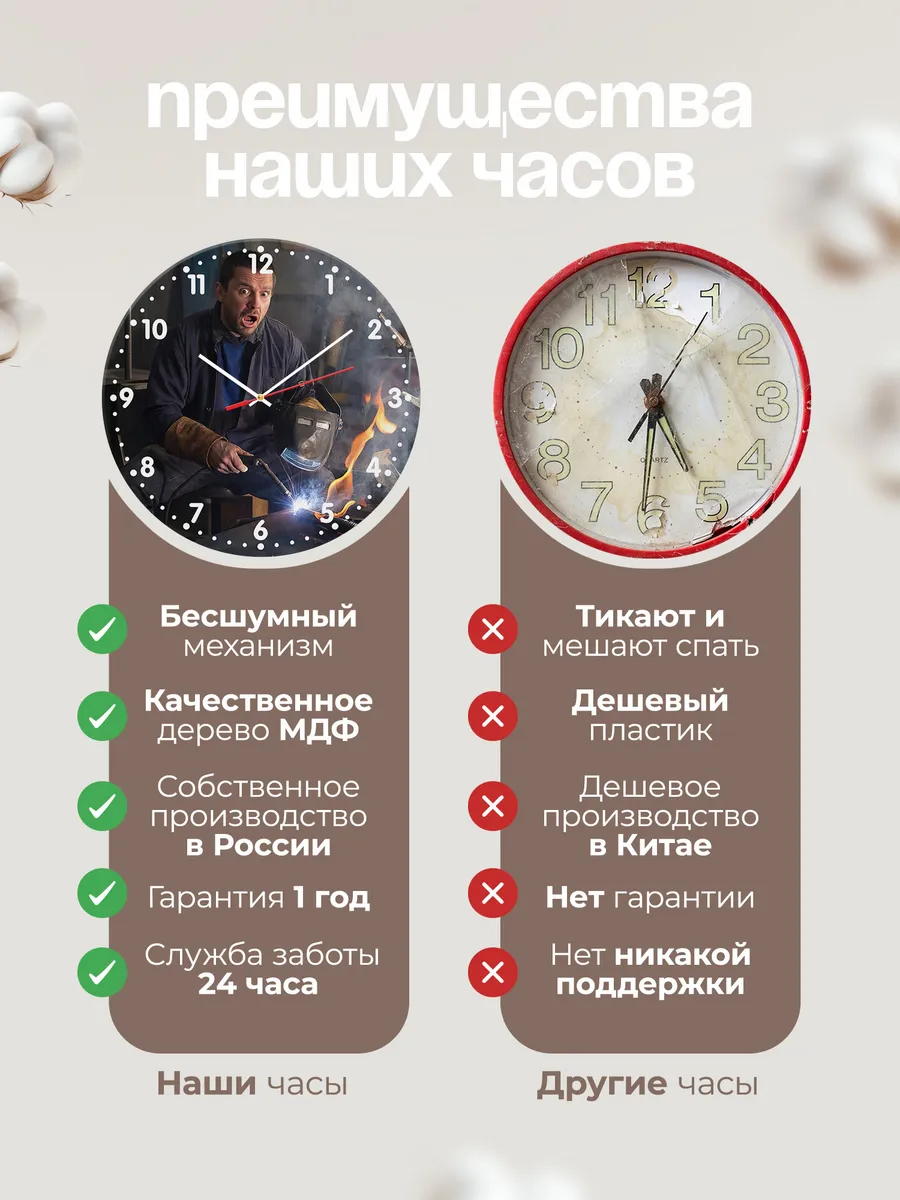 Часы настенные Я Сварщик — фото 10