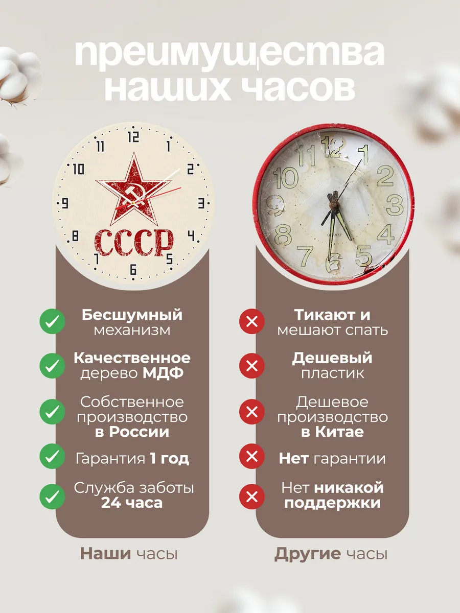 Часы настенные с звездой СССР Коммунисту — фото 10