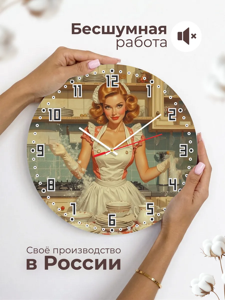 Часы настенные на кухню — фото 6