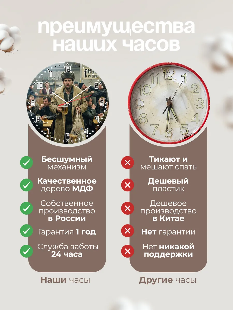 Часы настенные Николас Кейдж — фото 10