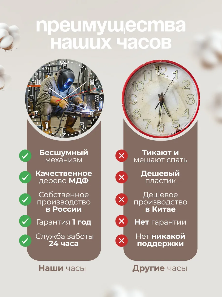 Часы настенные Сварщику — фото 10