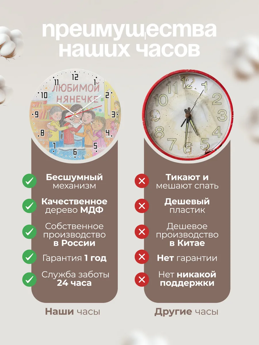 Часы настенные Нянечке — фото 10