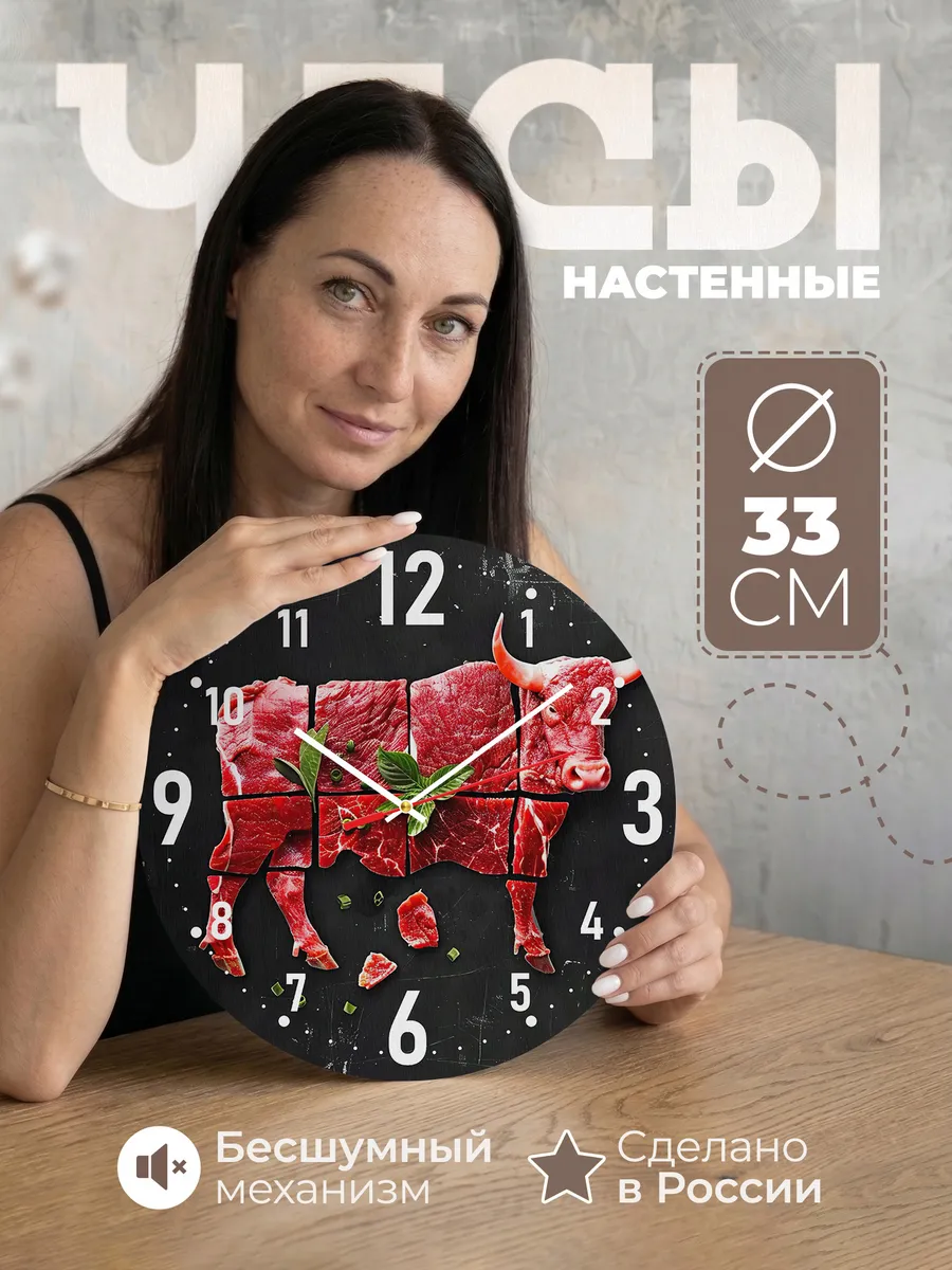 Часы настенные Мясной магазин
