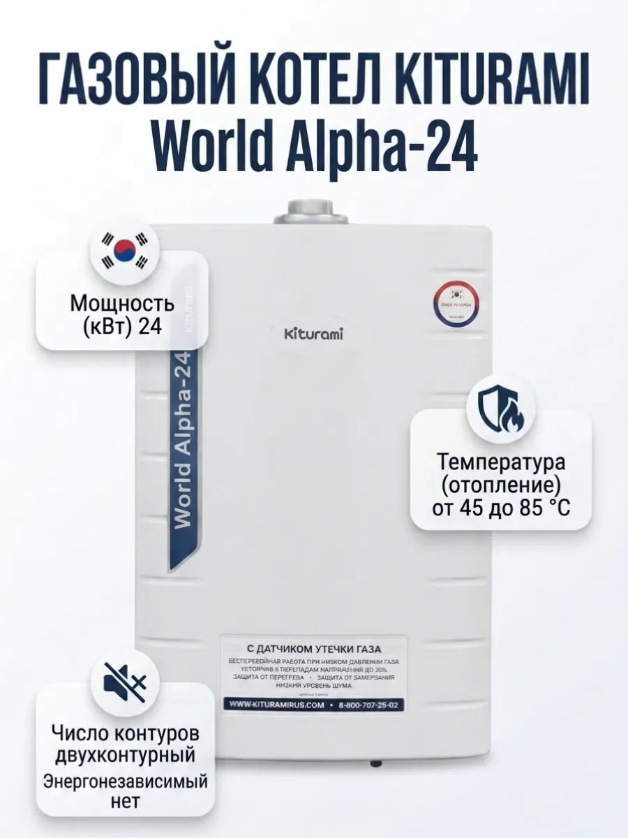 Газовый двухконтурный котел World Alpha 24