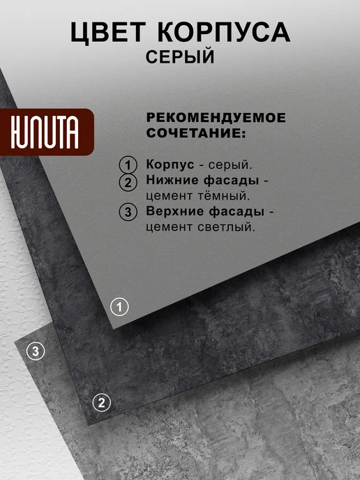 ЮЛИТА Фасад для кухонного гарнитура 80 см, серый, фото 6