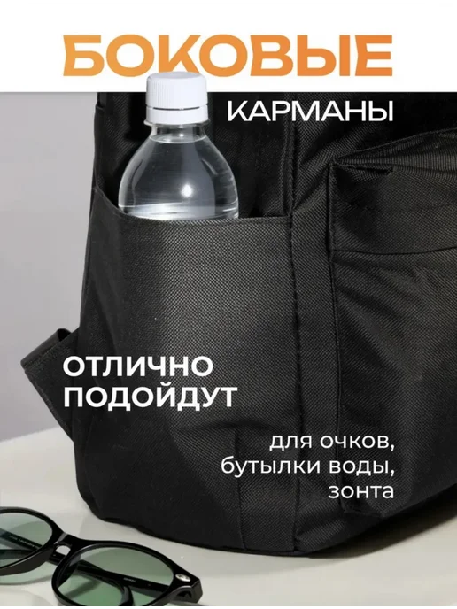 рюкзак школьный спортивный, черный, фото 6