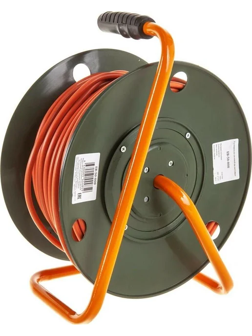 Glanzen Удлинитель силовой EB-50-008, на катушке, б з, 4 роз - 50м, 50 м, фото 5