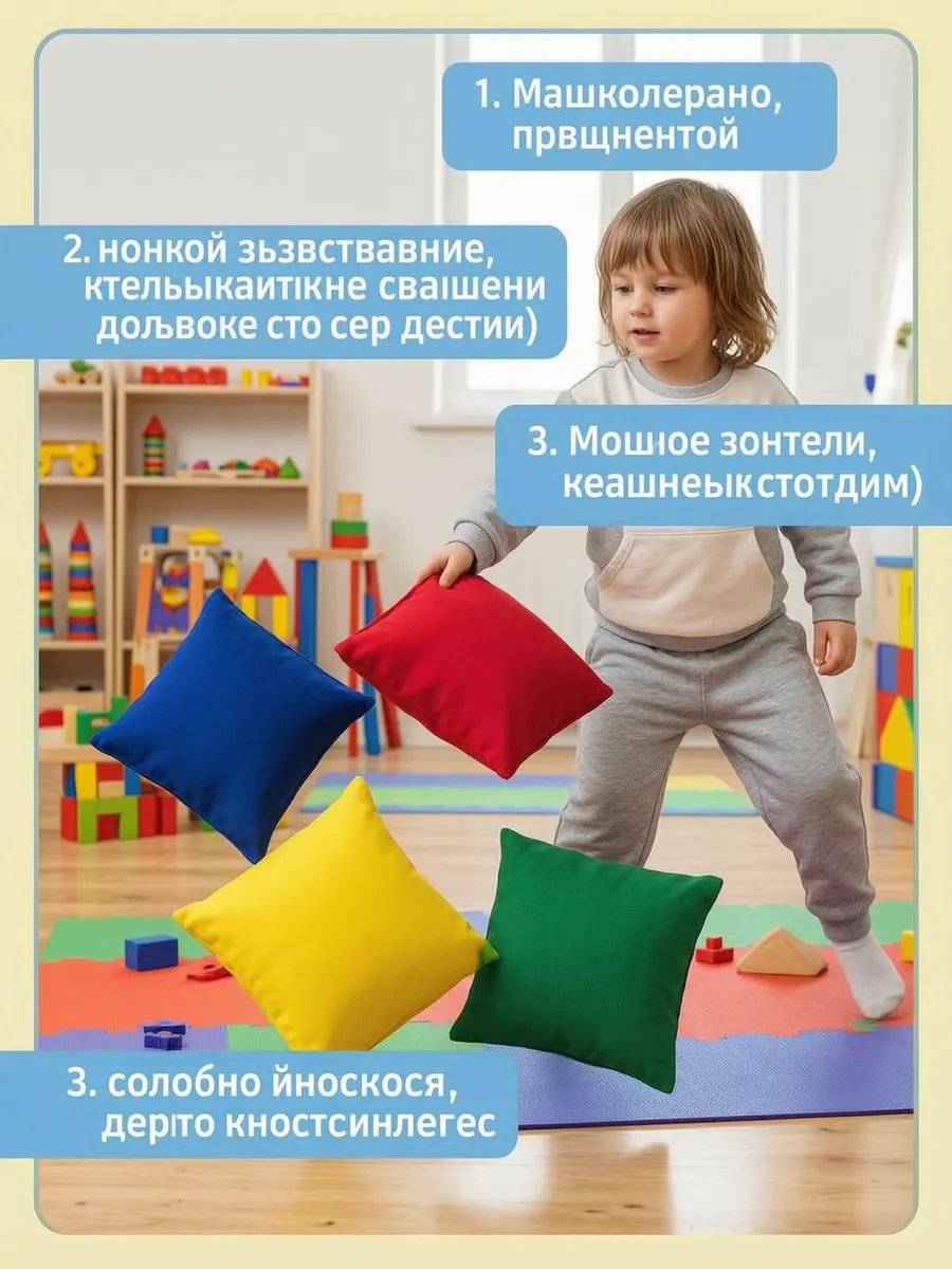 Кинезиологические мешочки с песком (сенсорные, тактильные)