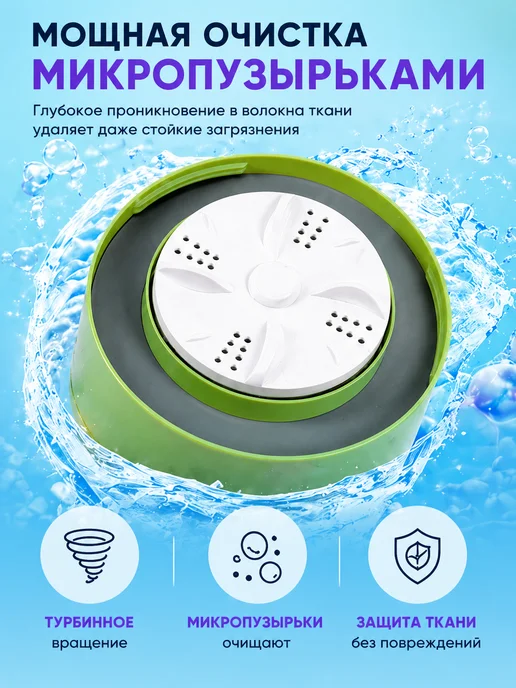 QwertyA 2 Мини стиральная машина портативная USB дорожная для белья, вариант, фото 3