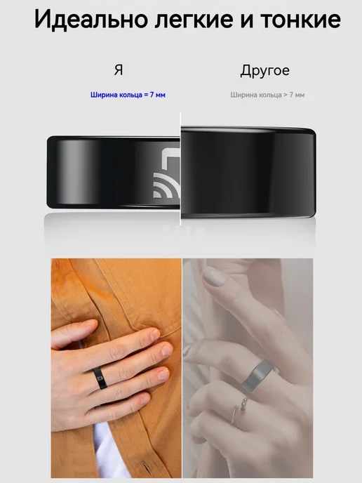 Samsung Медицинское умное кольцо NFC пульс, давление, сон IP68, вариант, фото 6