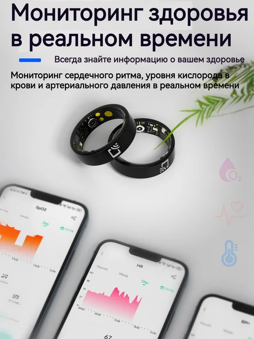 Samsung Медицинское умное кольцо NFC пульс, давление, сон IP68, вариант, фото 8
