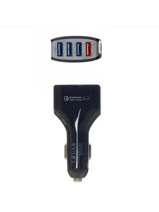 ЗУ авто 4USB QC3.0 черный, черный, фото 3