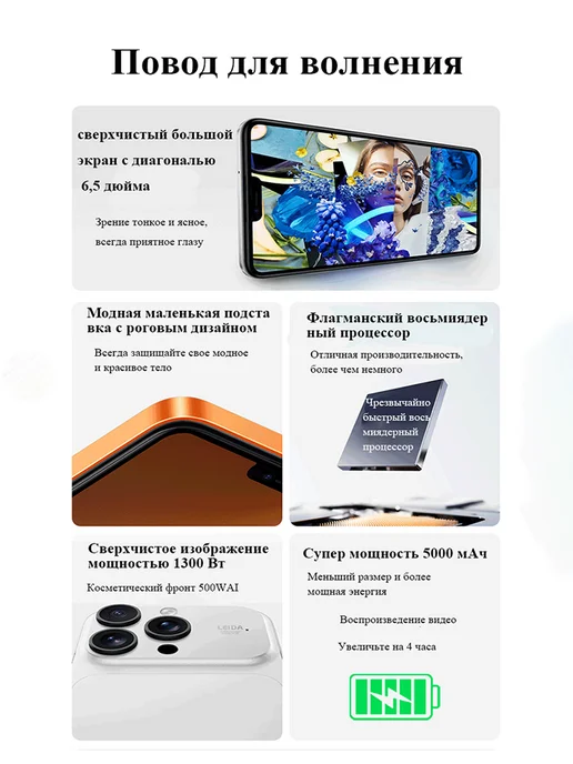Смартфон 无品牌 15 12/12 ГБ, белый, фото 3