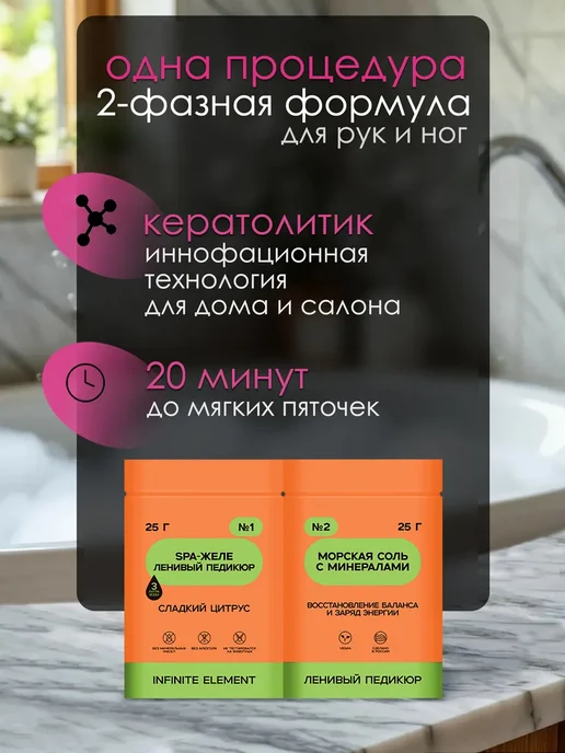 с кератолитиком для ног аромат Цитрус, вариант, фото 2
