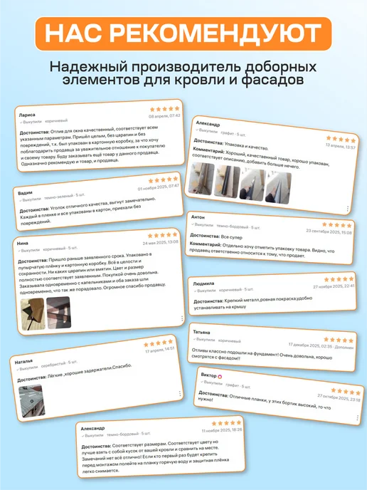 Стильные грядки Лобовая планка для кровли 200х1150 5 шт, 300x1150, 5 шт, фото 8