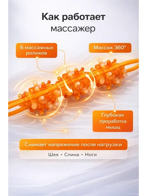 Zchk01 Массажный ролик для спины тела рук ног 45+, желтый, фото 2