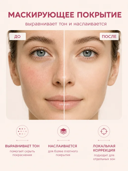 PrettyGirl Тональный крем водостойкий с консилерным эффектом 35 мл, 35 мл, фото 3