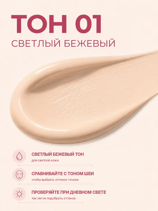 PrettyGirl Тональный крем водостойкий с консилерным эффектом 35 мл, 35 мл, фото 5