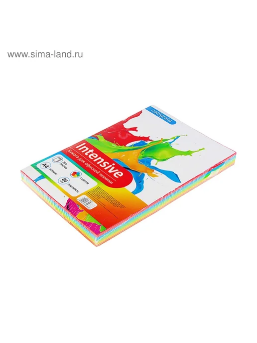Бумага Мир Игр Цветная A4, 80 г/м², 250 листов, ассорти 5 цветов, фото 2