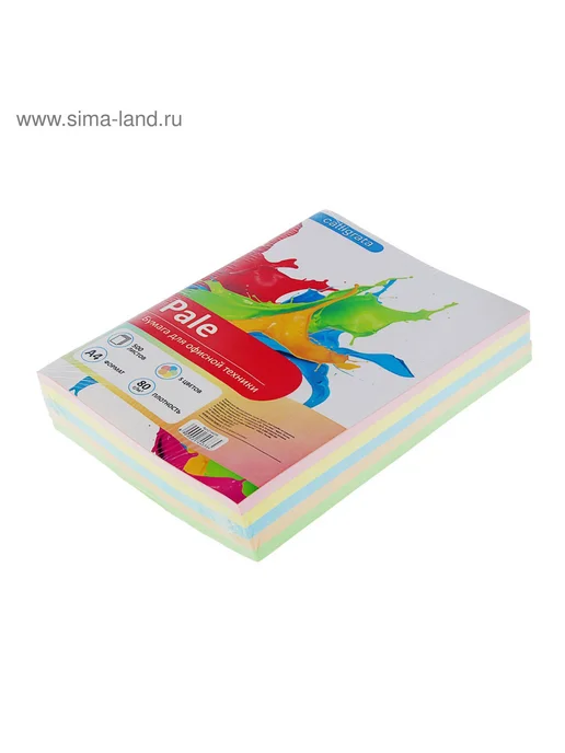 Бумага Мир Игр Цветная A4, 80 г/м², 500 листов, ассорти 5 цветов, фото 2