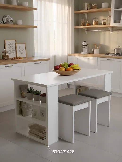 Mebel Poli Табурет для кухни 1шт мягкий из рогожки, 2 шт, фото 5