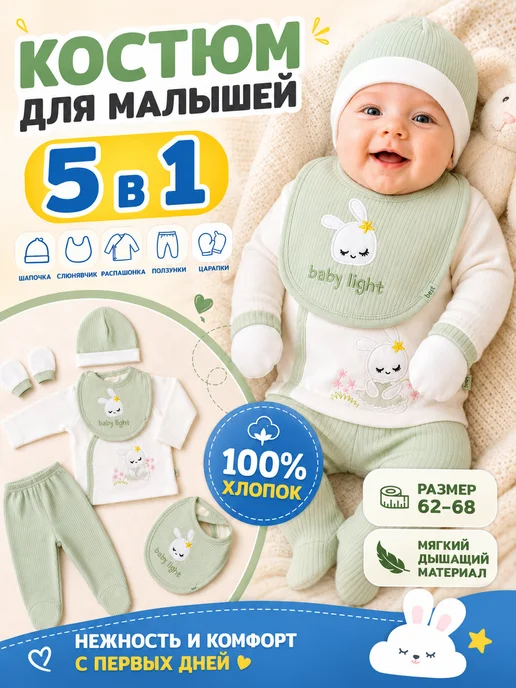 Костюм детский для новорожденных на выписку