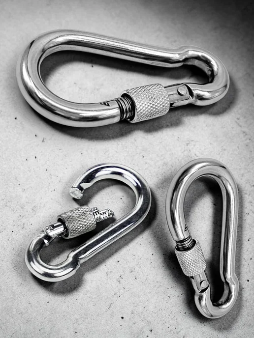 Safety Rope Карабин стальной универсальный 6х60 10штук, 6x60, фото 6